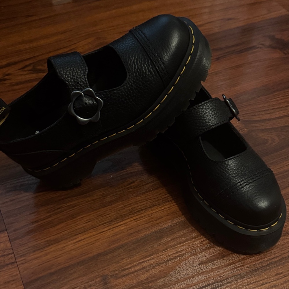 Dr. Martens Black Platform Mary Jane Shoes